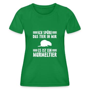 Murmeltier - Frauen Funktions-T-Shirt - Kelly Green - Vorne - AI Model Female 172 dark (172cm)