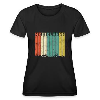 Heidelberg | Heidelberg Skyline - Frauen Funktions-T-Shirt - Schwarz - Vorne - AI Model Female 172 light (172cm)