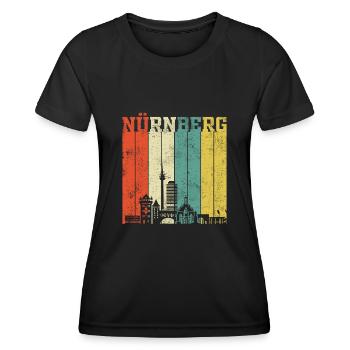 Nürnberg Vintage - Frauen Funktions-T-Shirt - Schwarz - Vorne - AI Model Female 172 light (172cm)