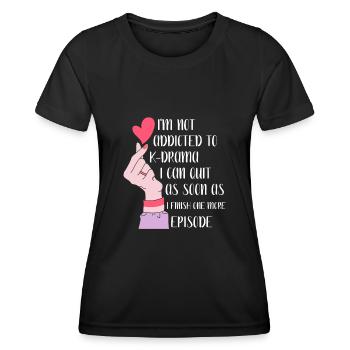 K-Drama Kdrama Korea Südkorea Seoul K-Drama - Frauen Funktions-T-Shirt - Schwarz - Vorne - AI Model Female 172 light (172cm)