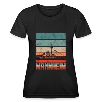 Mannheim - Frauen Funktions-T-Shirt - Schwarz - Vorne - AI Model Female 172 light (172cm)