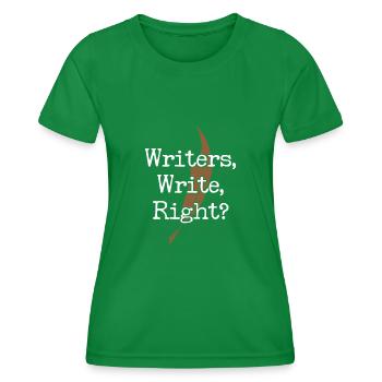 Writing Novel Writer & Published - Frauen Funktions-T-Shirt - Kelly Green - Vorne - AI Model Female 172 dark (172cm)