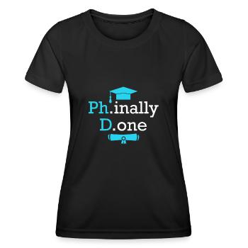 Phinally Done Doctor 2022 Doctorat Doctorat - T-shirt sport Femme - noir - Devant - AI Model Female 172 light (172cm)