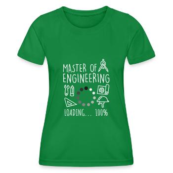 Master of Engineering Master's Degree - Women's Functional T-Shirt - kelly green - Front - AI Model Female 172 dark (172cm)