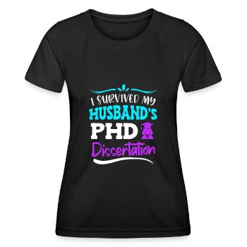 Promotion Doktor 2022 Ehefrau - Frauen Funktions-T-Shirt - Schwarz - Vorne - AI Model Female 172 light (172cm)