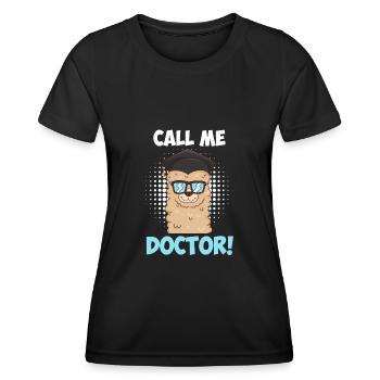 Doctorat 2022 Thèse de doctorat Disputation - T-shirt sport Femme - noir - Devant - AI Model Female 172 light (172cm)