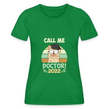 Doctorat 2022 Thèse de doctorat Doctorat - T-shirt sport Femme - vert - Devant - AI Model Female 172 dark (172cm)