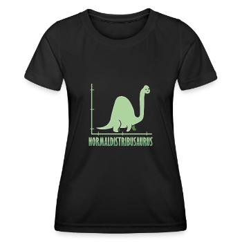 Dinosaure Math Pythagore Mathématicien - T-shirt sport Femme - noir - Devant - AI Model Female 172 light (172cm)
