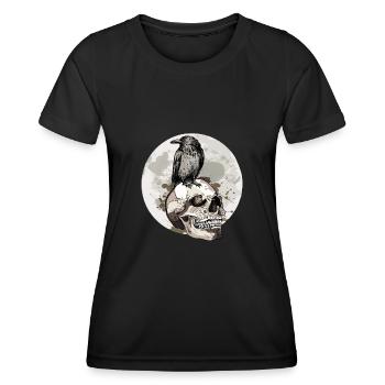 Raven Crow Motif Mythologie nordique - T-shirt sport Femme - noir - Devant - AI Model Female 172 light (172cm)