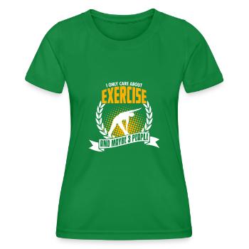 Drôle de chemise d’exercice Bday Cadeau - T-shirt sport Femme - vert - Devant - AI Model Female 172 dark (172cm)