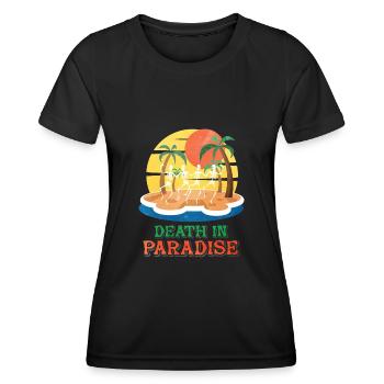 geschenk motiv death in paradise - Frauen Funktions-T-Shirt - Schwarz - Vorne - AI Model Female 172 light (172cm)