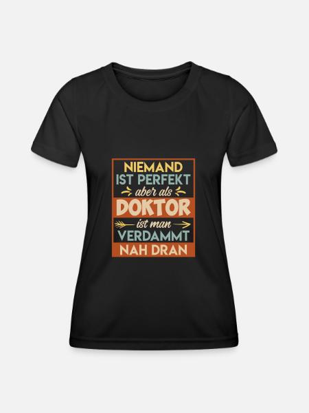 Doktor 2022 Promotion promovieren Doktortitel - Frauen Funktions-T-Shirt - Schwarz