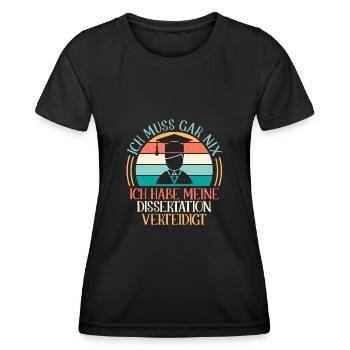 Promotion 2022 Doktor - Frauen Funktions-T-Shirt - Schwarz - Vorne - AI Model Female 172 light (172cm)