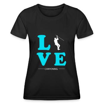AMOUR DU CANYONING - T-shirt sport Femme - noir - Devant - AI Model Female 172 light (172cm)