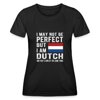 Néerlandais Pays-Bas Origine néerlandaise - T-shirt sport Femme - noir - Devant - AI Model Female 172 light (172cm)
