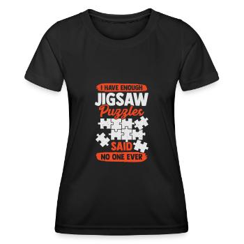Drôle de Puzzle Puzzle Puzzler Cadeau - T-shirt sport Femme - noir - Devant - AI Model Female 172 light (172cm)
