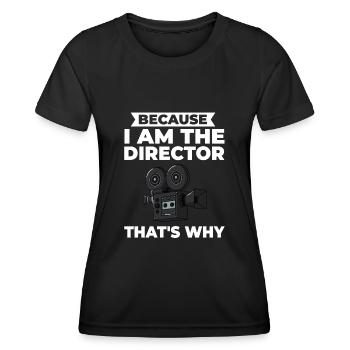 Filmregisseur Filmemacher Filmen Kamera Film - Frauen Funktions-T-Shirt - Schwarz - Vorne - AI Model Female 172 light (172cm)