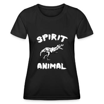 TYRANNOSAURUS - Women's Functional T-Shirt - black - Front - AI Model Female 172 light (172cm)