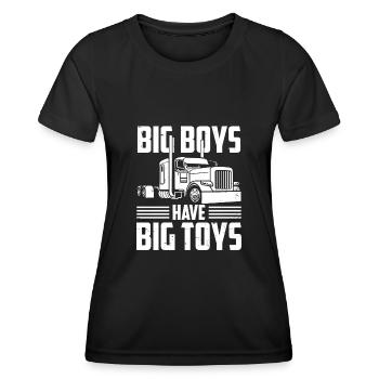 Chauffeur de camion Camionneur & Cadeaux de camion - T-shirt sport Femme - noir - Devant - AI Model Female 172 light (172cm)