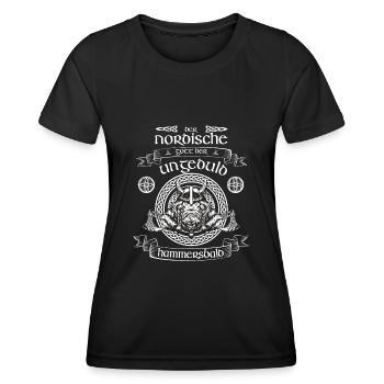 Hammersbald, dieu de l'impatience - T-shirt sport Femme - noir - Devant - AI Model Female 172 light (172cm)