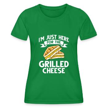 Grilled Cheese Toast Sandwich Maker Toaster - Women's Functional T-Shirt - kelly green - Front - AI Model Female 172 dark (172cm)
