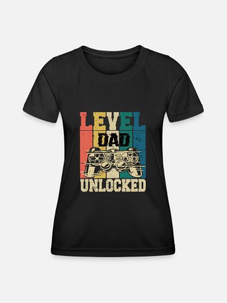 Niveau Papa débloqué - T-shirt sport Femme - noir