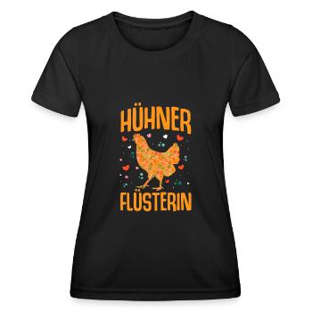 Hühner Flüsterin - Frauen Funktions-T-Shirt - Schwarz - Vorne - AI Model Female 172 light (172cm)