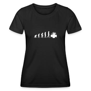 evolution of drums - Frauen Funktions-T-Shirt - Schwarz - Vorne - AI Model Female 172 light (172cm)