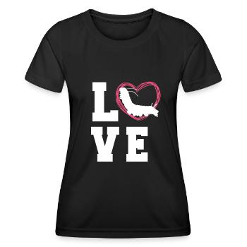 Chemise Caterpillar pour femme - T-shirt sport Femme - noir - Devant - AI Model Female 172 light (172cm)