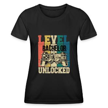 Level Bachelor Unlocked - Women's Functional T-Shirt - black - Front - AI Model Female 172 light (172cm)