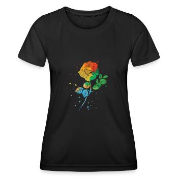 Rose Roses Rose Garden Jardinier - T-shirt sport Femme - noir - Devant - AI Model Female 172 light (172cm)