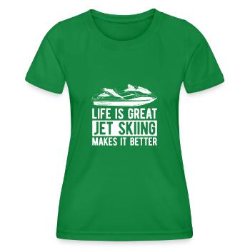 Jetski Jet Ski Motoneige - T-shirt sport Femme - vert - Devant - AI Model Female 172 dark (172cm)