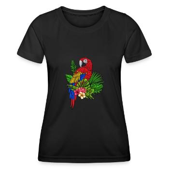 Papagei - Frauen Funktions-T-Shirt - Schwarz - Vorne - AI Model Female 172 light (172cm)