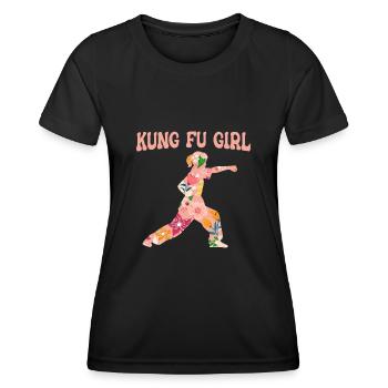 Kung Fu Karate - Frauen Funktions-T-Shirt - Schwarz - Vorne - AI Model Female 172 light (172cm)