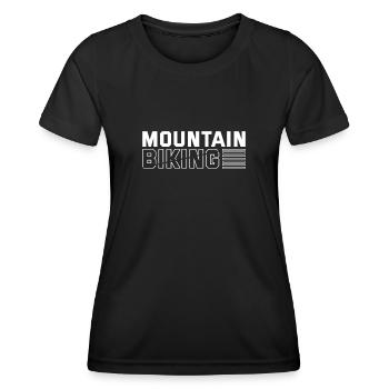 Mountain bike mountain biking - Women's Functional T-Shirt - black - Front - AI Model Female 172 light (172cm)