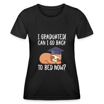 High School Graduation back to bed? Senior 2022 - Women's Functional T-Shirt - black - Front - AI Model Female 172 light (172cm)