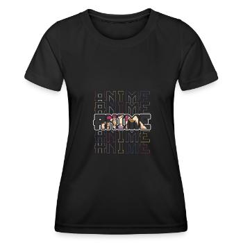 Anime - Frauen Funktions-T-Shirt - Schwarz - Vorne - AI Model Female 172 light (172cm)