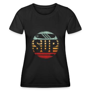 Stand up paddle SUP Board Stand Up Paddling Gesche - Frauen Funktions-T-Shirt - Schwarz - Vorne - AI Model Female 172 light (172cm)
