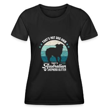 Australian Shepherd Glitter Aussie Dogs - Women's Functional T-Shirt - black - Front - AI Model Female 172 light (172cm)