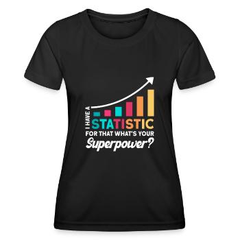 Statistics Analyst Statistician Gift - Women's Functional T-Shirt - black - Front - AI Model Female 172 light (172cm)
