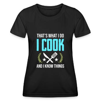 kochen koch - Frauen Funktions-T-Shirt - Schwarz - Vorne - AI Model Female 172 light (172cm)