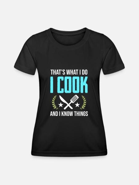 cuisinier cuisinier - T-shirt sport Femme - noir