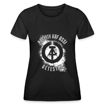 Ostdeutschland Ossi DDR - Frauen Funktions-T-Shirt - Schwarz - Vorne - AI Model Female 172 light (172cm)