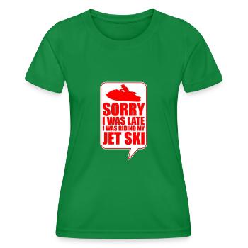 Jetski Jet Ski Motoneige - T-shirt sport Femme - vert - Devant - AI Model Female 172 dark (172cm)