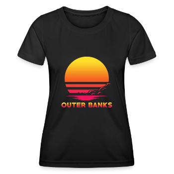 Outer Banks Retro Souvenirs - Women's Functional T-Shirt - black - Front - AI Model Female 172 light (172cm)