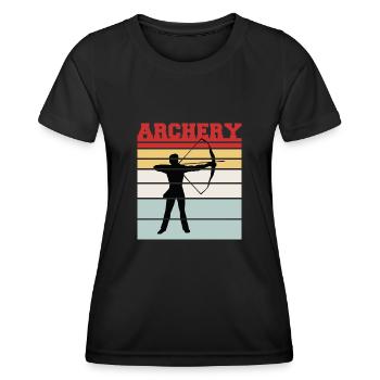 Retro Archery Team Tea - Women's Functional T-Shirt - black - Front - AI Model Female 172 light (172cm)
