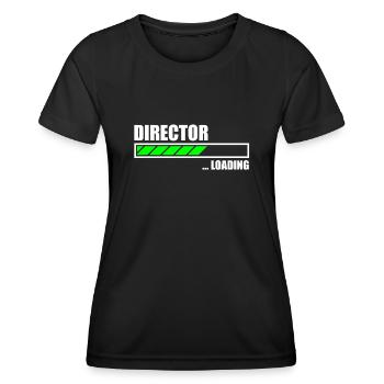Barre de chargement director - T-shirt sport Femme - noir - Devant - AI Model Female 172 light (172cm)