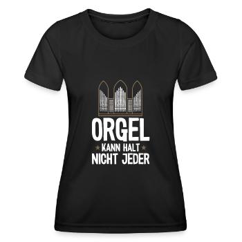 Orgel kann nicht jeder Orgelspieler Pfeifenorgel - Frauen Funktions-T-Shirt - Schwarz - Vorne - AI Model Female 172 light (172cm)