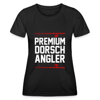 Angeln Dorsch Angler - Frauen Funktions-T-Shirt - Schwarz - Vorne - AI Model Female 172 light (172cm)