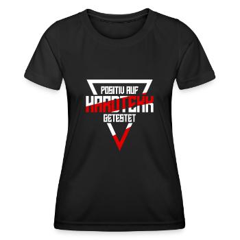 Hardtekk Techno Hardstyle Raver - Women's Functional T-Shirt - black - Front - AI Model Female 172 light (172cm)